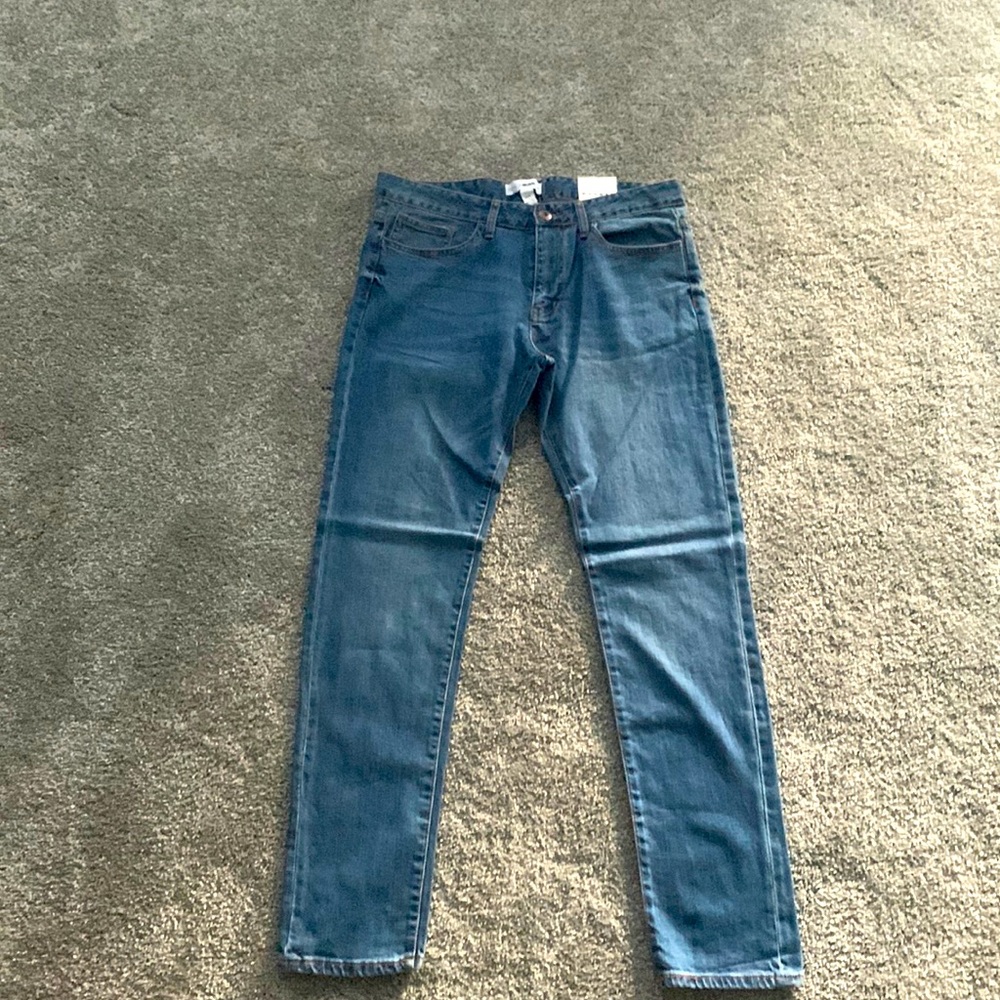Blue denim jeans